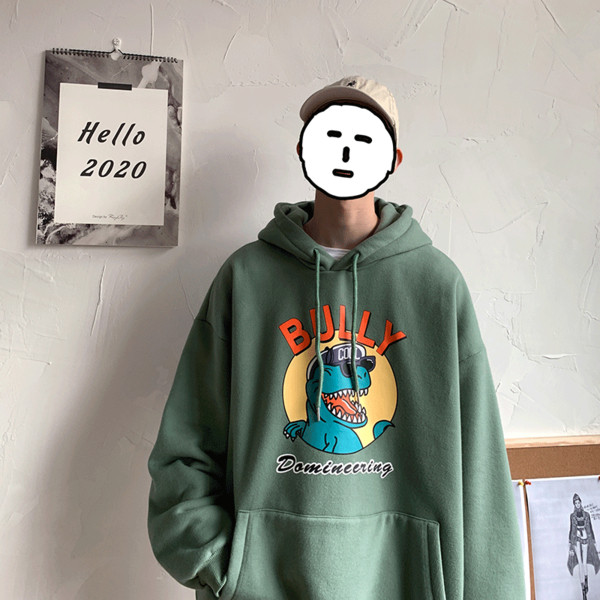 Καθημερινό ανδρικό φούτερ με γράμματα, τσέπες και κουκούλα