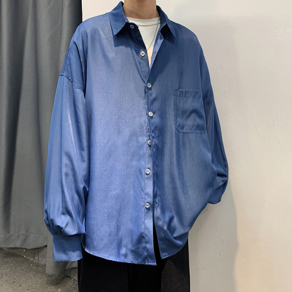 Ανδρικό φαρδύ και μακρύ πουκάμισο με κουμπιά