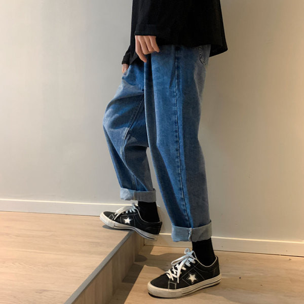 Alkalmi férfi farmer széles modell