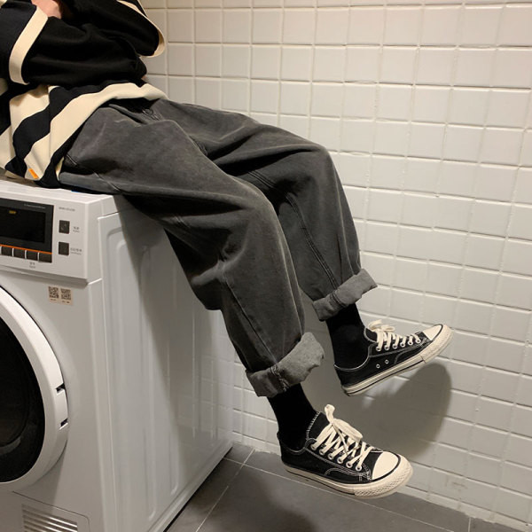 Alkalmi férfi farmer széles modell