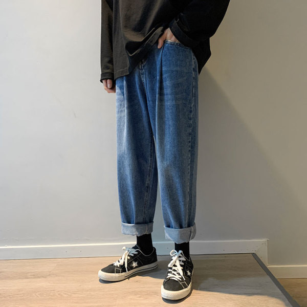 Alkalmi férfi farmer széles modell