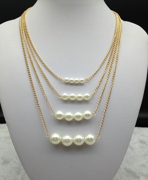 Κομψό γυναικειο κολιέ με πέρλες