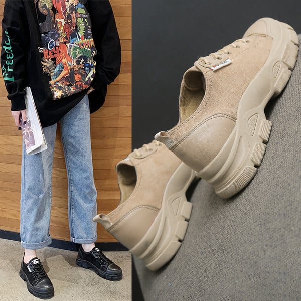 Durva talpú, fűzős női sportcipő