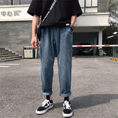 Ανδρικά καθημερινά φαρδιά παντελόνια Denim