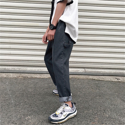 Ανδρικά καθημερινά φαρδιά παντελόνια Denim