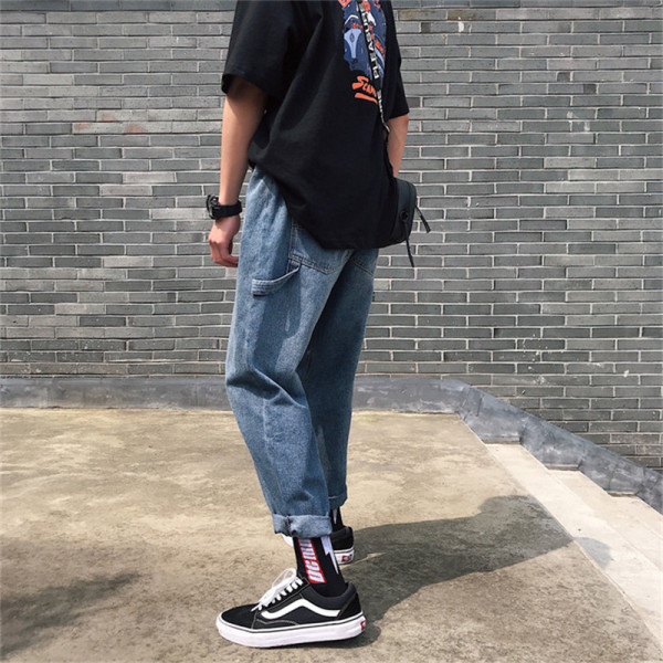 Ανδρικά καθημερινά φαρδιά παντελόνια Denim 