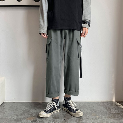 Φαρδύ μοντέλο ανδρικό παντελόνι μεγάλου μεγέθους με μήκος 9/10