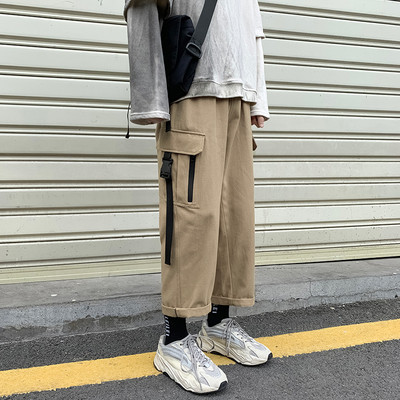 Φαρδύ μοντέλο ανδρικό παντελόνι μεγάλου μεγέθους με μήκος 9/10