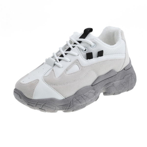 Modernas sieviešu kedas no eko ādas un zamšādas ar raupju zoli un mežģīnēm