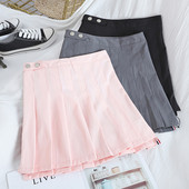 Moderni sieviešu kroku svārki ar augstu vidukli un pogām