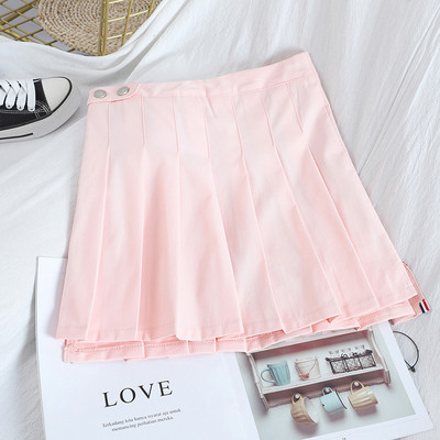 Moderni sieviešu kroku svārki ar augstu vidukli un pogām