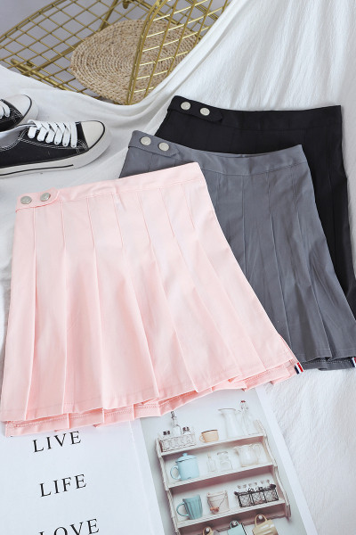 Moderni sieviešu kroku svārki ar augstu vidukli un pogām