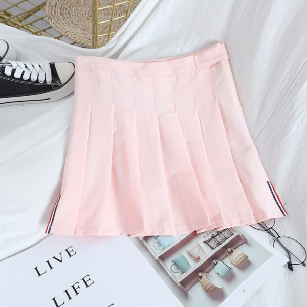 Moderni sieviešu kroku svārki ar augstu vidukli un pogām