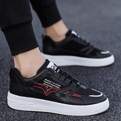 Vīriešu ikdienas kedas ar plakanu zoli, mežģīnēm un krāsainu rakstu