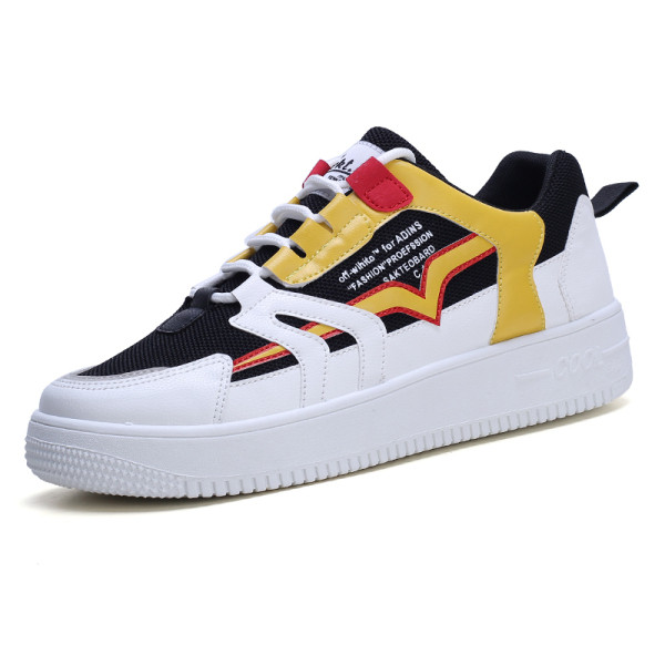 Vīriešu ikdienas kedas ar plakanu zoli, mežģīnēm un krāsainu rakstu