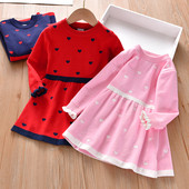 Casual Παιδική φόρεμα Cut-Out  με μακρύ μανίκι