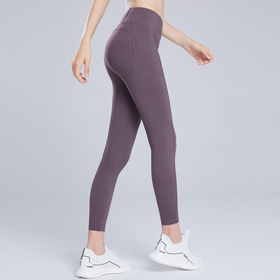 Női sport leggings magas derékkal, 9/10 hosszban, zsebbel