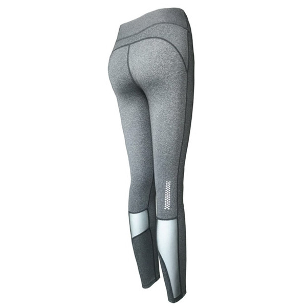 Elastīgie sporta sieviešu legingi no ātri žūstoša auduma ar augstu vidukli un sietu