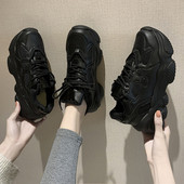 Sieviešu kedas ar raupju zoli - izgatavotas no eko ādas melnā krāsā