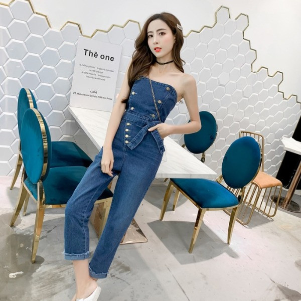 Új modell farmer overall gombokkal és derékövvel