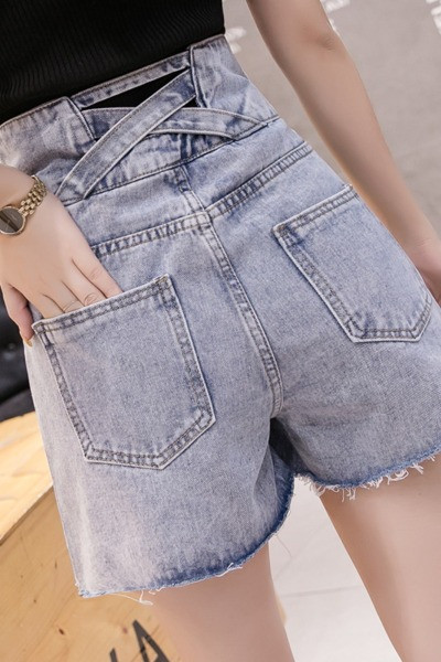 Blugi largi de dama cu talie inalta