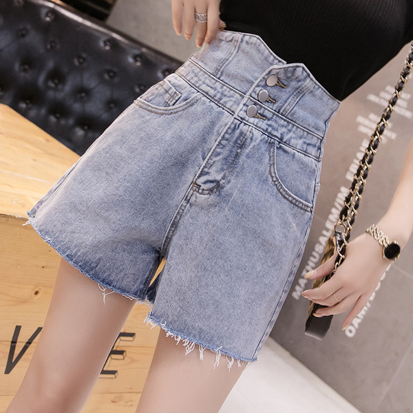 Blugi largi de dama cu talie inalta