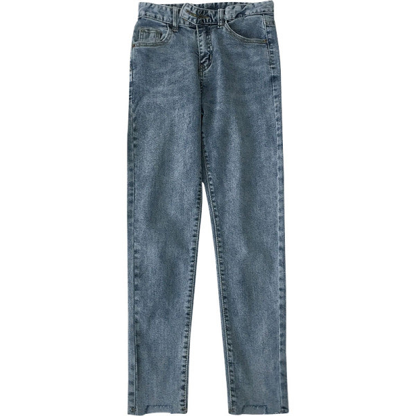 Mūsdienīgi elastīgi džinsi ar augstu vidukli un kabatām