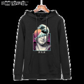 Alkalmi férfi pulóver zsebekkel és kapucnival