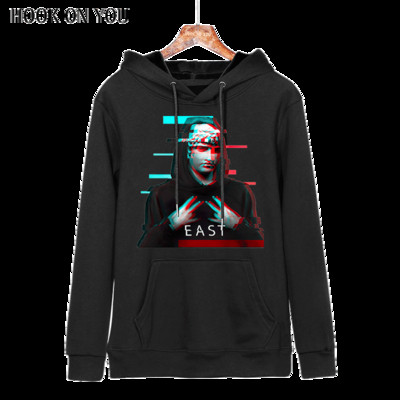 Alkalmi férfi pulóver zsebekkel és kapucnival