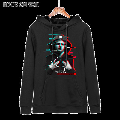 Alkalmi férfi pulóver zsebekkel és kapucnival