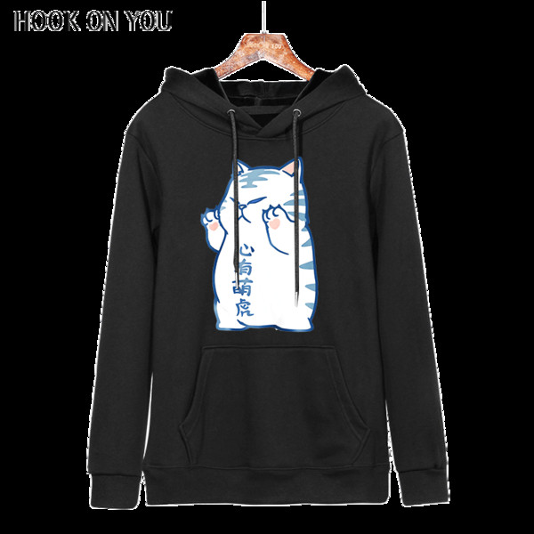 Hanorac barbatesc primavara-toamna cu gluga si aplicatie