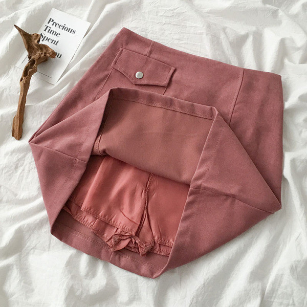 Fusta de dama model nou cu buzunar si talie inalta