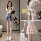 Naujo modelio laisvalaikio moteriškas klostuotas sijonas aukštu juosmeniu