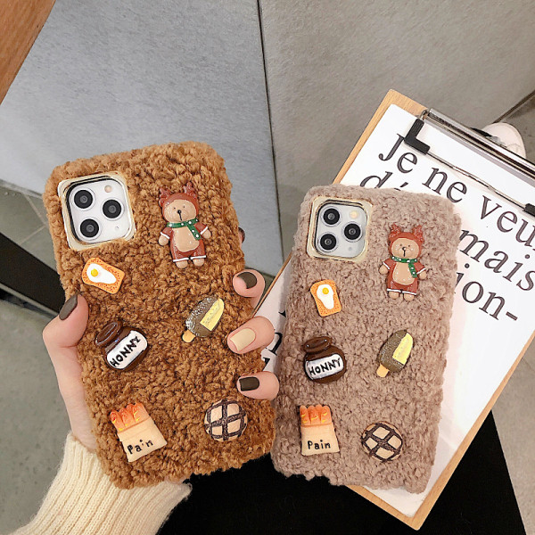 Plīša futrālis ar 3D elementiem iPhone 11 Pro Max