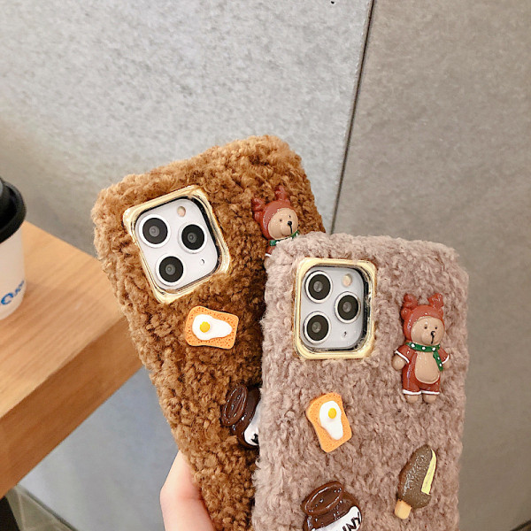 Plīša futrālis ar 3D elementiem iPhone 11 Pro Max