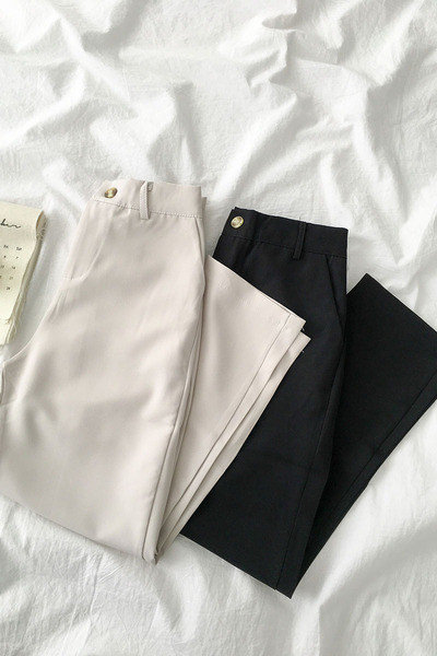 Ležerne ženske hlače s visokim modelom u struku