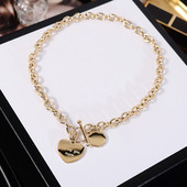 Colier modern de damă din oțel titan cu inimă și inscripție