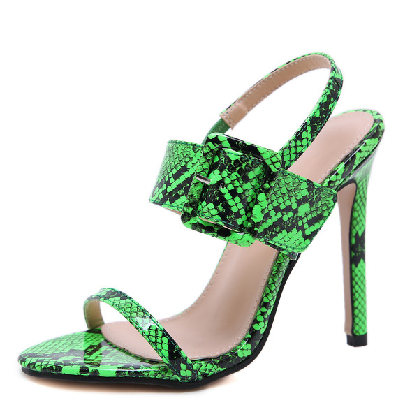 Modernas sieviešu sandales ar 12,5 cm plānu papēdi un leoparda rakstu