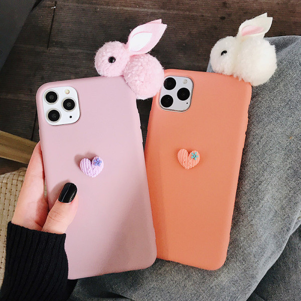 Θήκη για IPhone 11 Pro Max Case με βελούδινο 3D κουνέλι