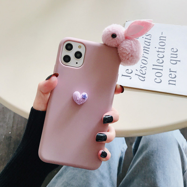 Θήκη για IPhone 11 Pro Max Case με βελούδινο 3D κουνέλι