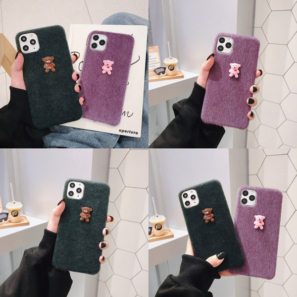 Pliušinis dėklas 3D meškiuko elementui, skirtas iPhone 11 Pro Max