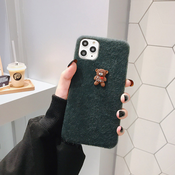 Pliušinis dėklas 3D meškiuko elementui, skirtas iPhone 11 Pro Max