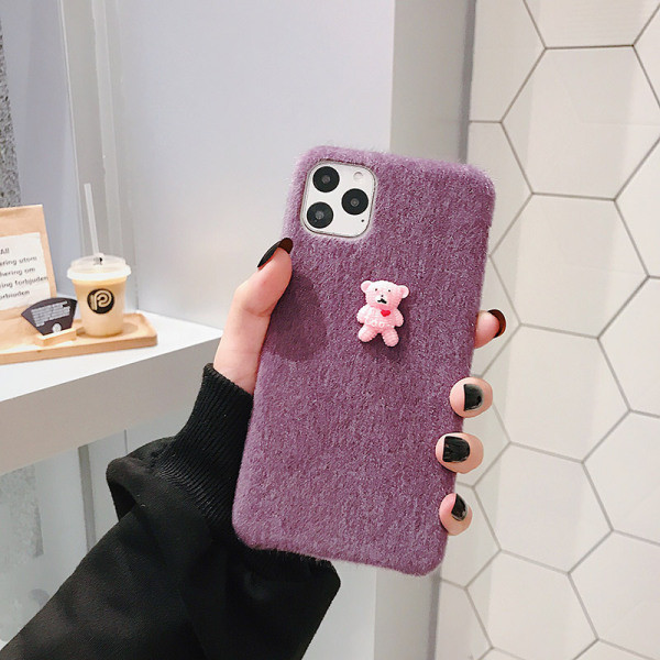 Pliušinis dėklas 3D meškiuko elementui, skirtas iPhone 11 Pro Max