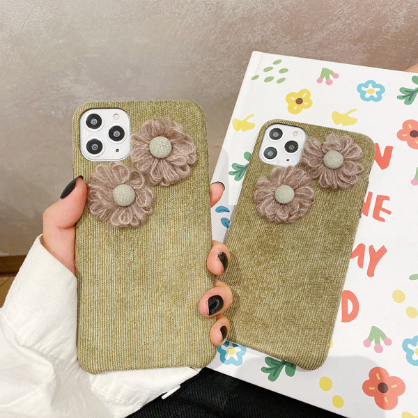 Tvrda maska sa 3D cvjetnim elementom za iPhone 11 Pro Max zelene boje