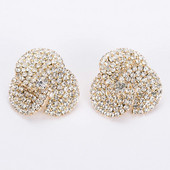 Elegantsed hõbedase kiviga naiste kõrvarõngad