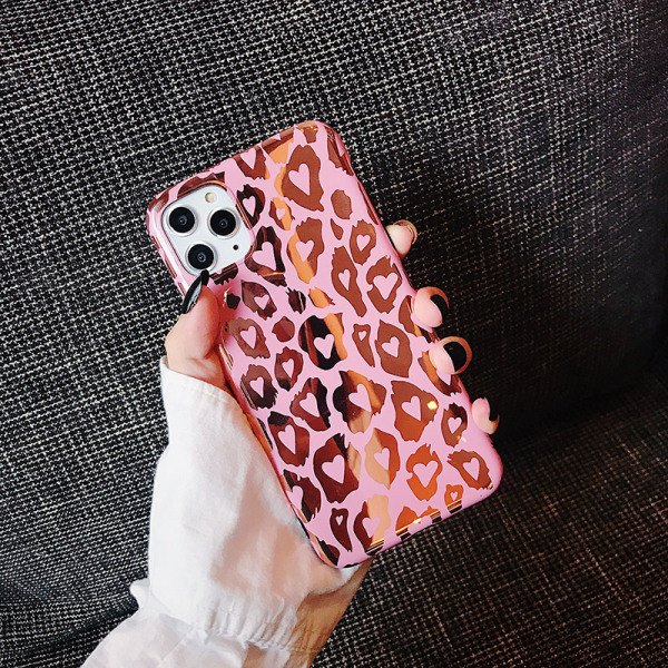 Maska s leopard uzorkom za iPhone 11 Pro Max u ružičastoj boji