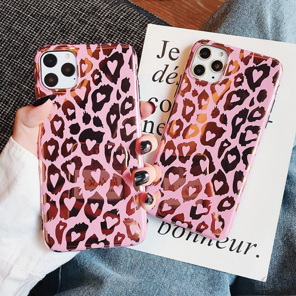 Maska s leopard uzorkom za iPhone 11 Pro Max u ružičastoj boji