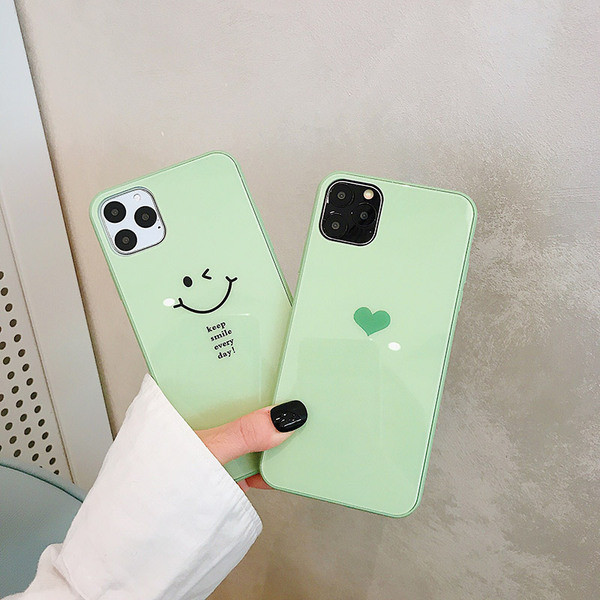 Husa din silicon pentru iPhone 11 Pro Max de culoare verde - doua modele