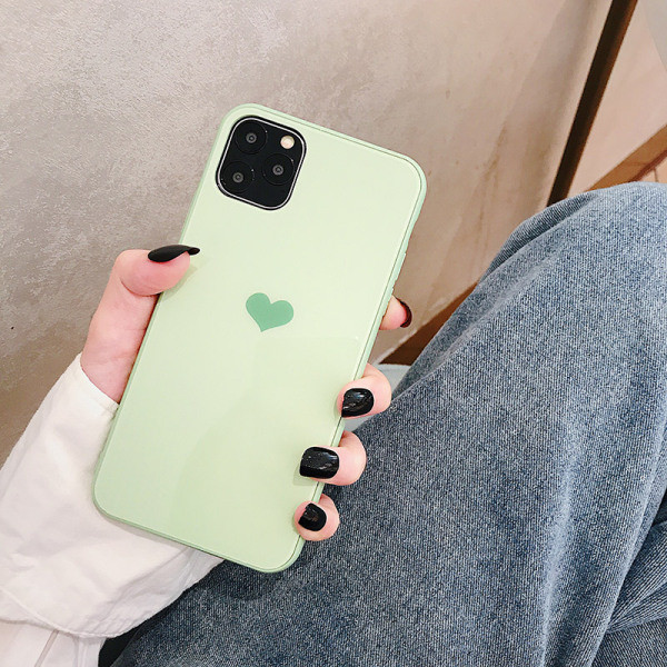 Husa din silicon pentru iPhone 11 Pro Max de culoare verde - doua modele