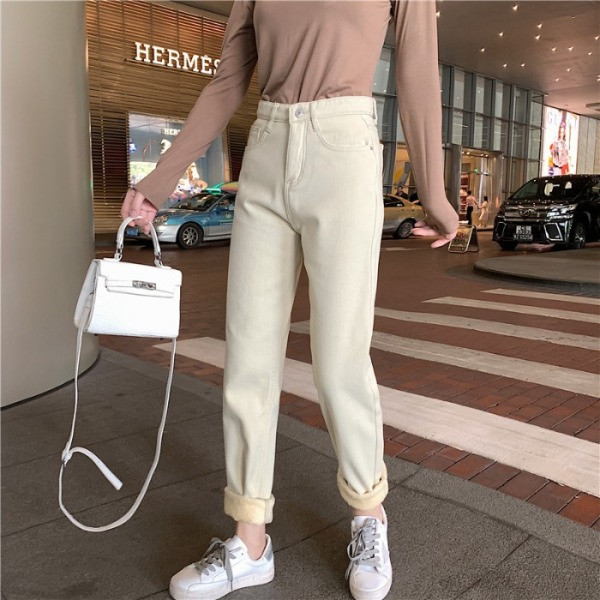 Alkalmi női nadrág magas derékkal és puha béléssel